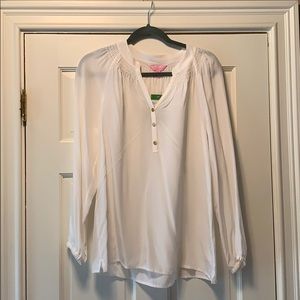 NWT Resort White Lilly Pulitzer Elsa Top. Size M